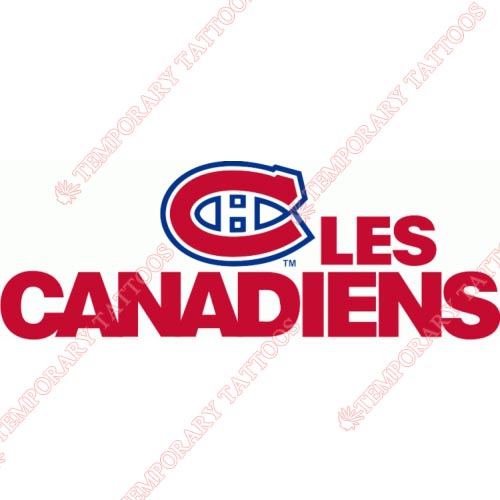 Montreal Canadiens Customize Temporary Tattoos Stickers NO.201